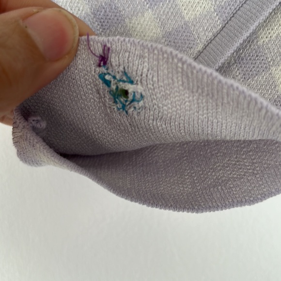 Zara S lavender lilac  gingham plaid crop - Picture 7 of 8